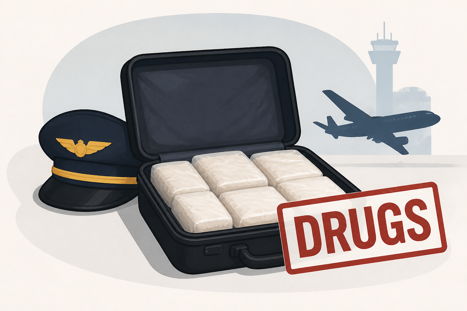 Pilot caught with suitcase full of drugs in Indonesia