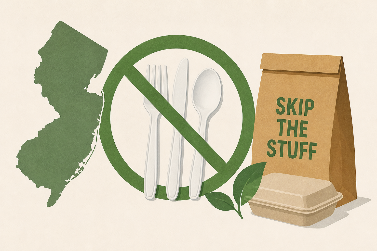 New Jersey's 'Skip the Stuff' law takes effect, banning plastic utensils and changing takeout orders