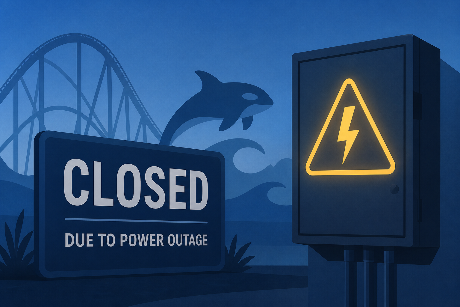 Electrical issue causes power outage at SeaWorld, remains closed for the day