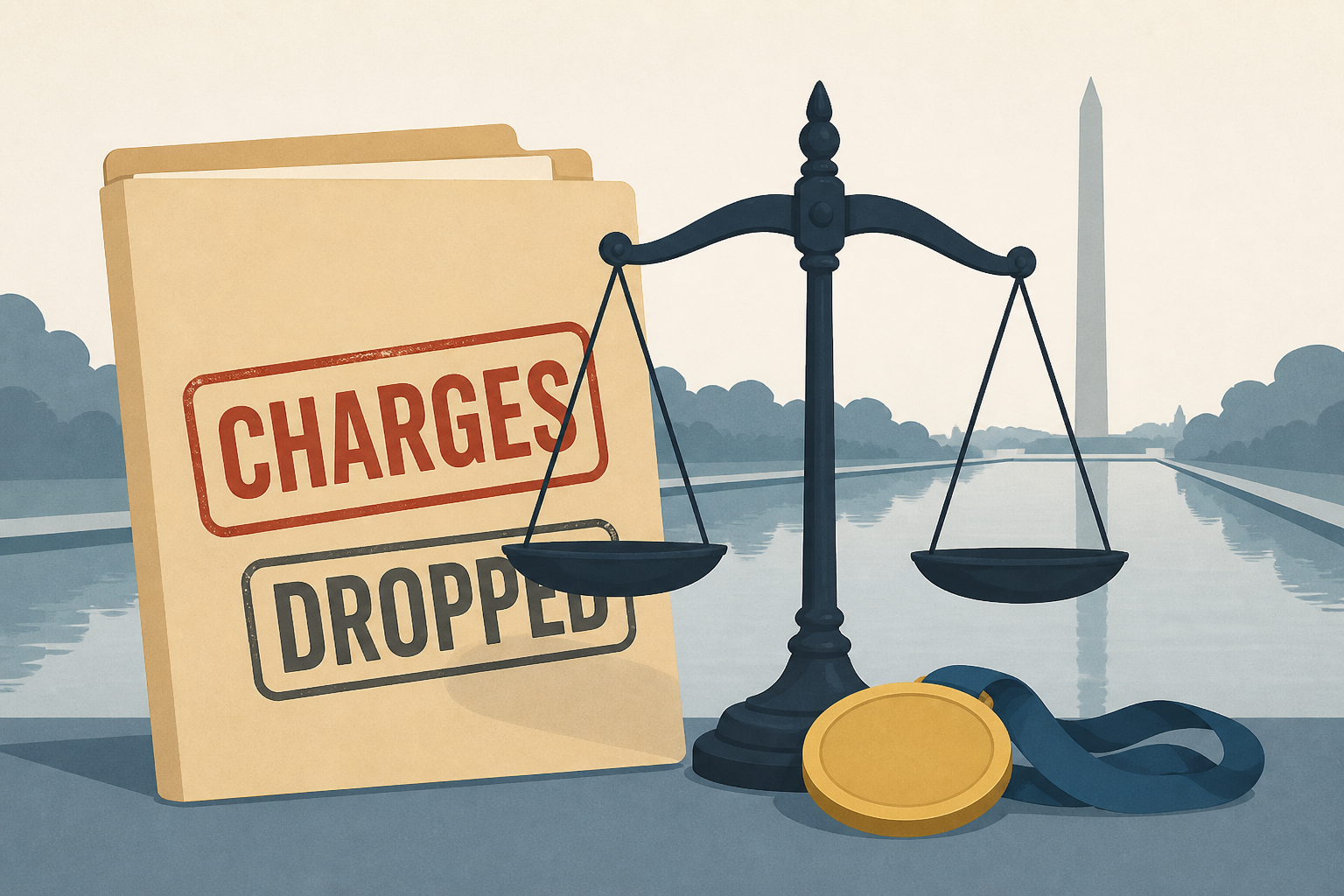 US drops charges against Olympian in Reflecting Pool damage, citing flawed work