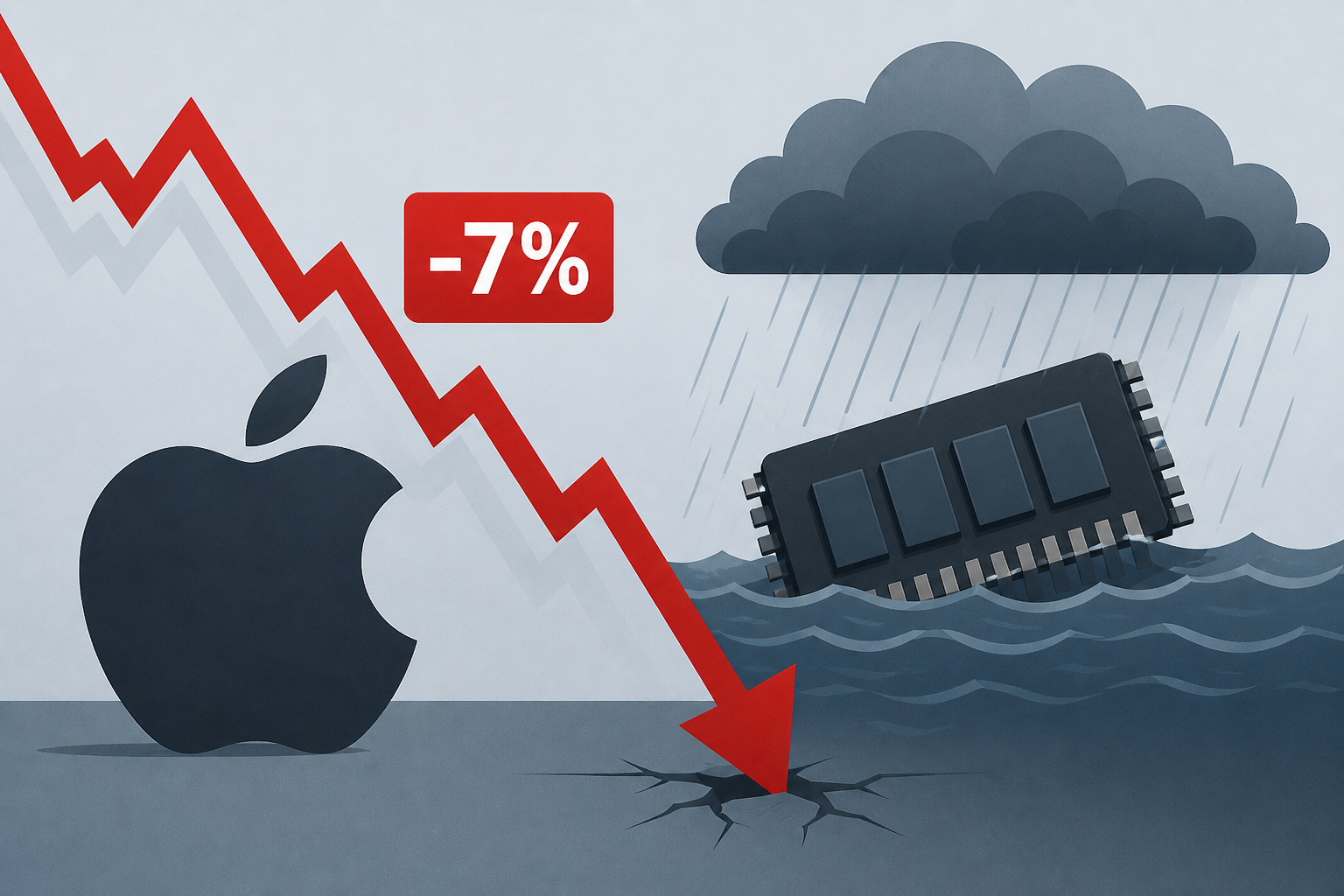 Apple stock sinks 7% after Tim Cook warns of ‘100-year flood’ in memory prices