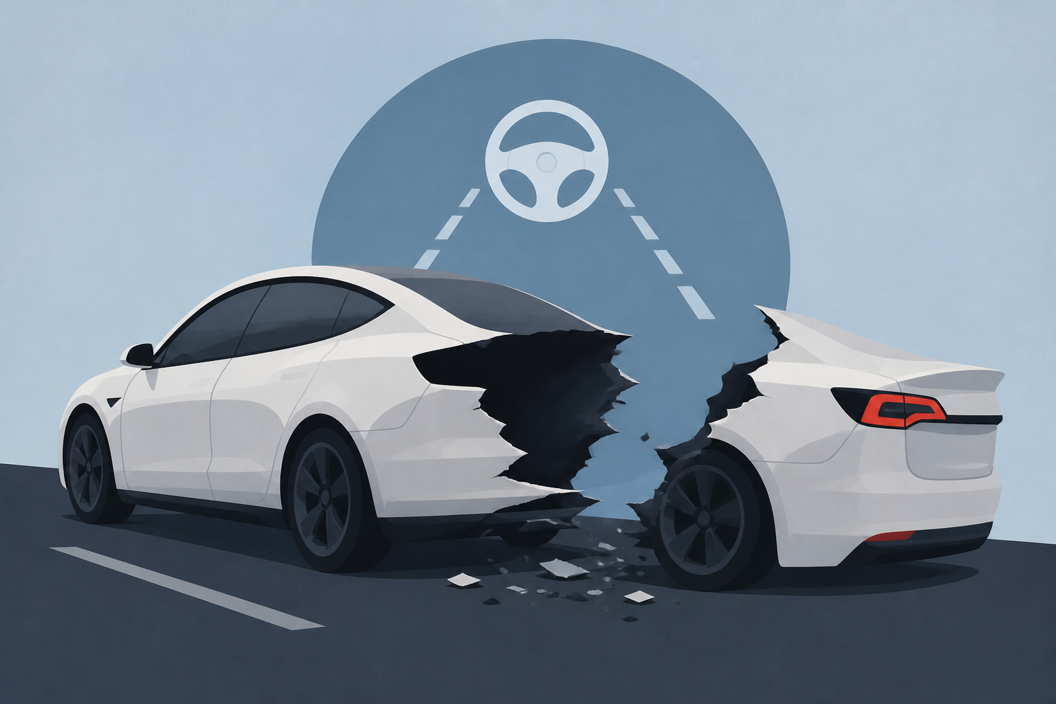 Rear of Tesla driving in Full Self-Driving mode sheared off in Issaquah crash