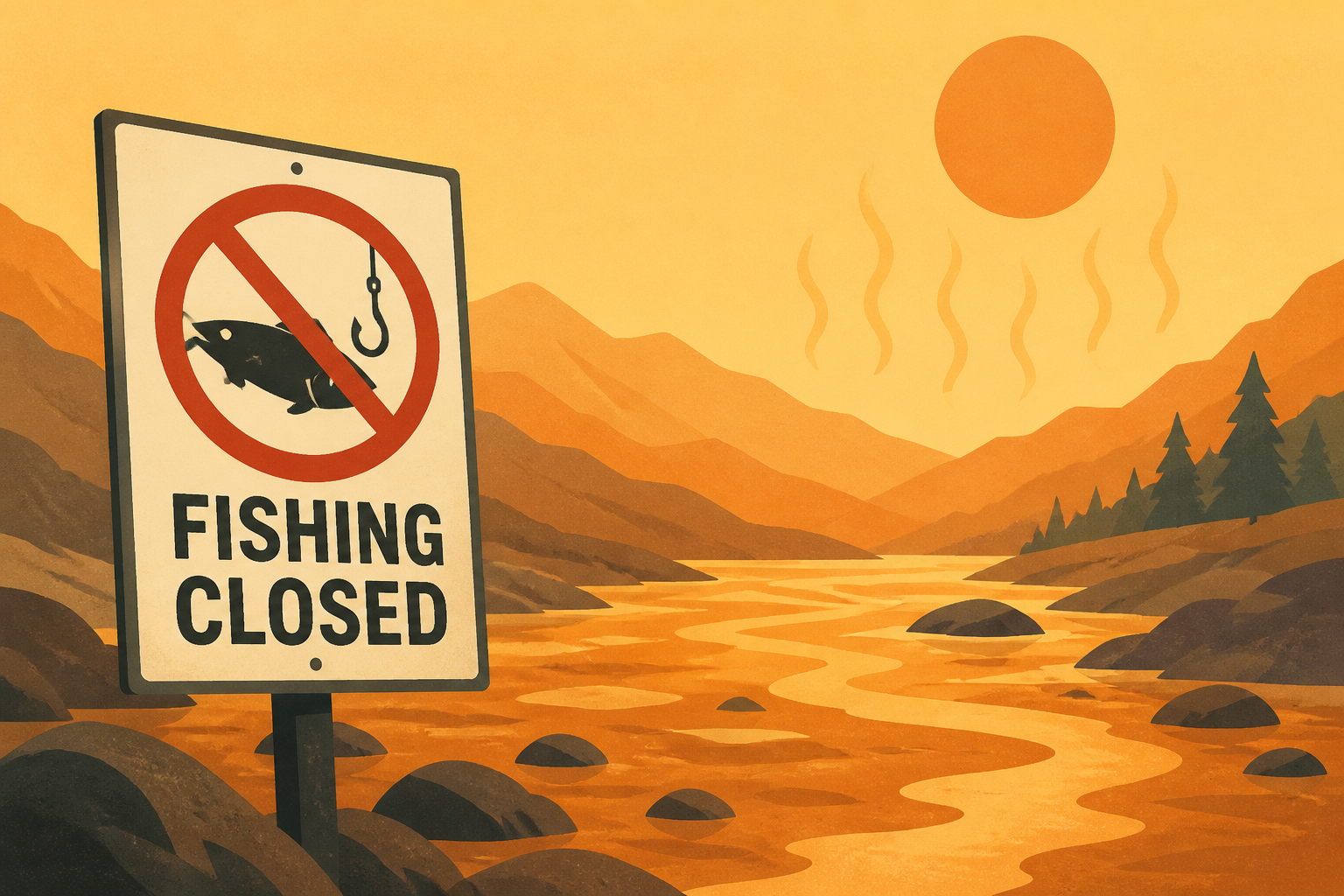 Fishing closures expand as record heat warms Western rivers