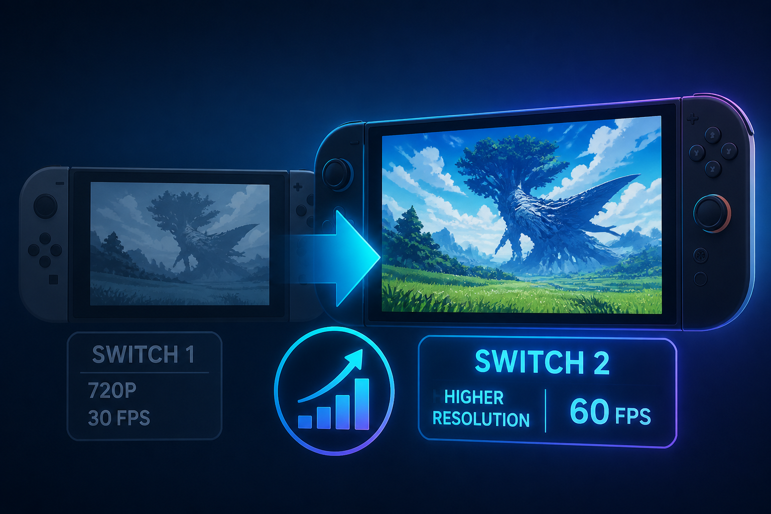Xenoblade Chronicles 2 Nintendo Switch 2 tech analysis including frame rate and resolution, Switch 1 comparison