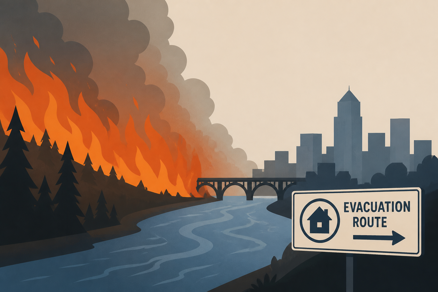 Thousands evacuated in north Spokane as wildfire crosses river into city