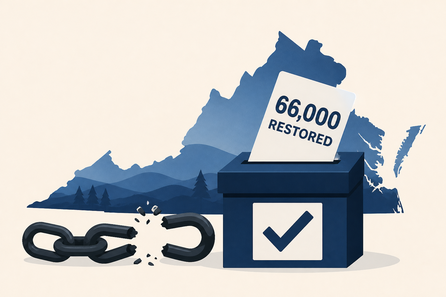 Virginia Gov. Spanberger has restored voting rights for 66,000 people with past felony convictions