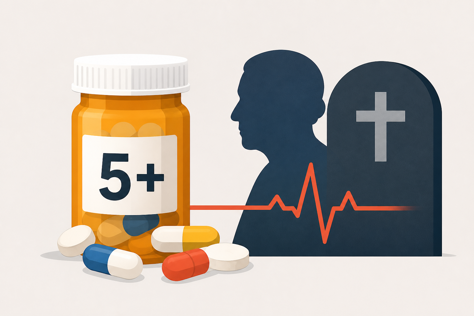 Older adults taking 5 or more prescription drugs face higher risk of death, study finds