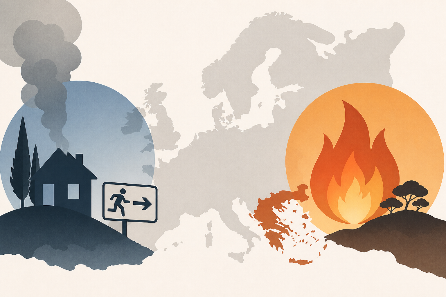 Wildfire danger in Europe shifts to Greece as evacuation orders remain in France