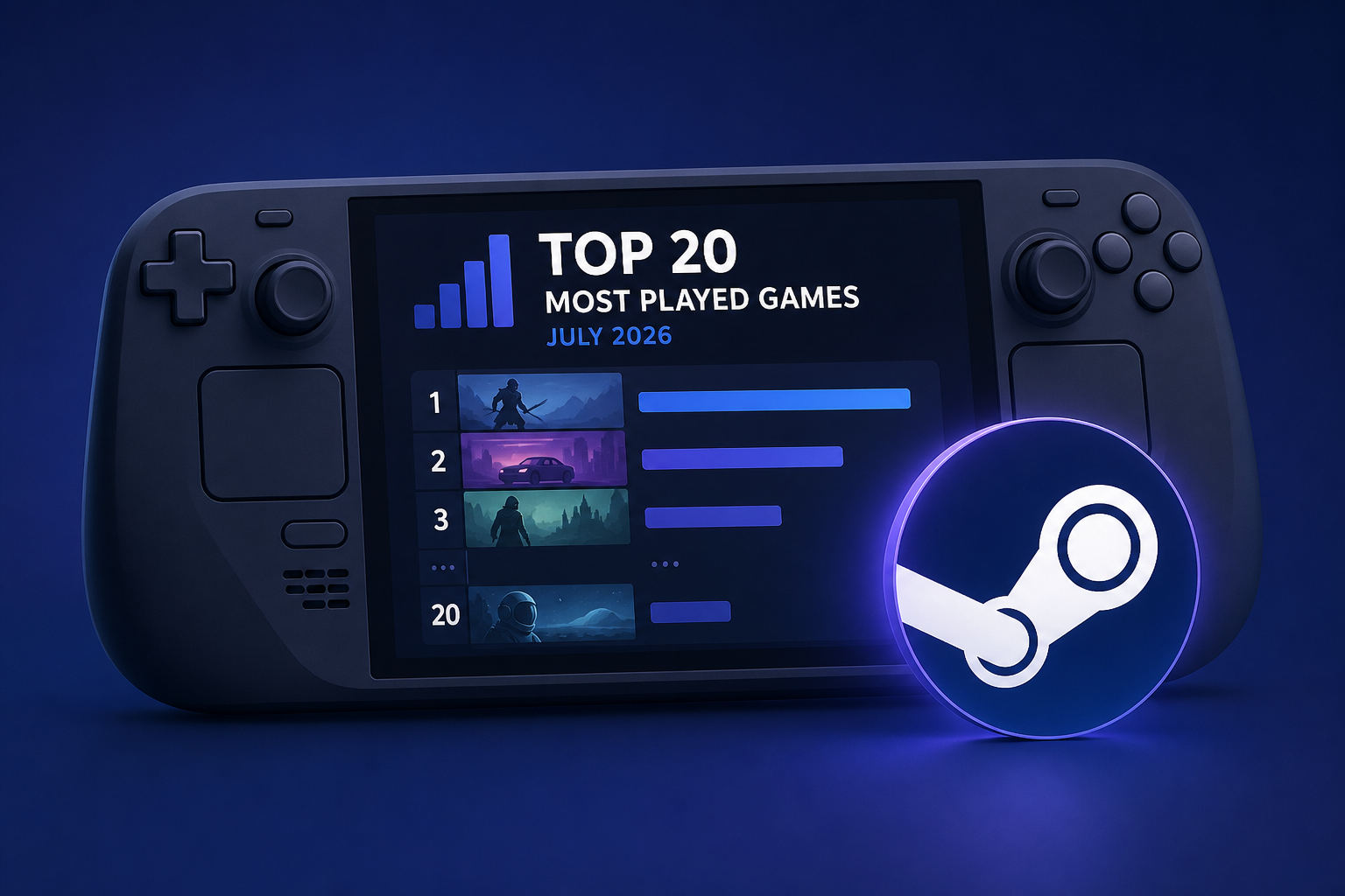 The Top 20 Most Played Steam Deck Games of July 2026