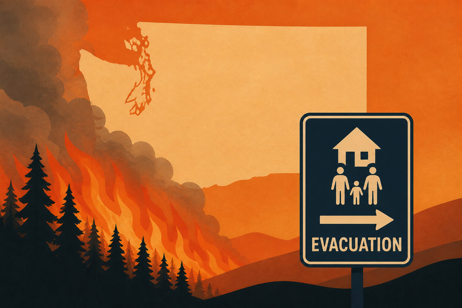 More Than a Dozen Wildfires Burn in Washington State, Forcing Evacuations