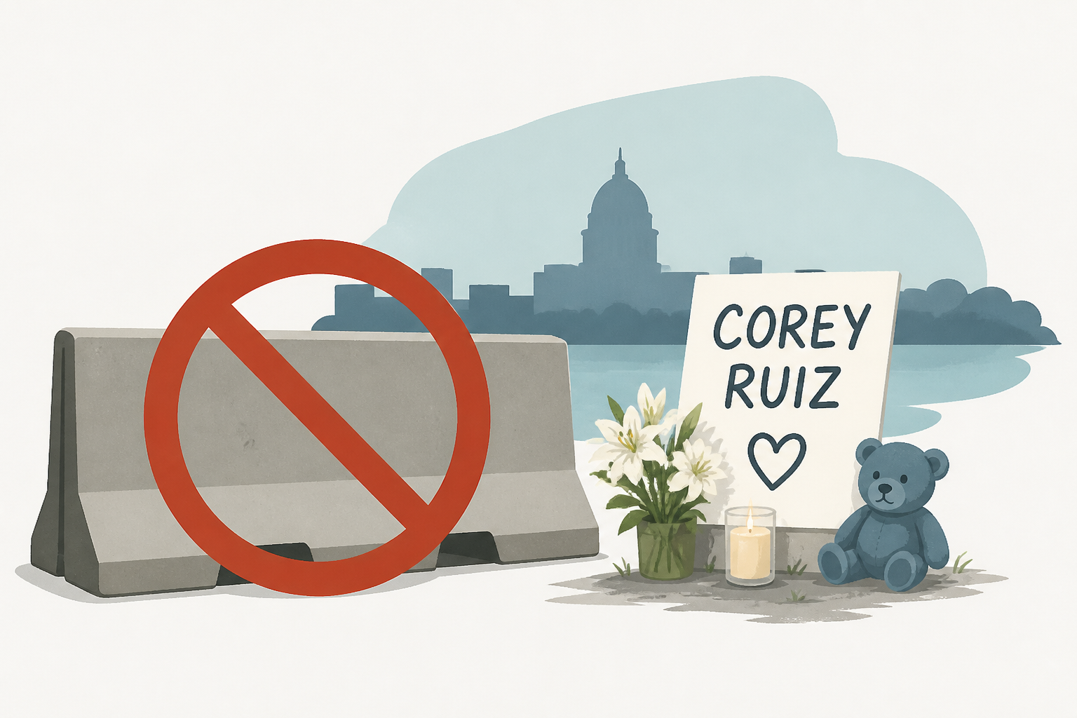 Madison mayor calls for removal of barricades at Corey Ruiz memorial site