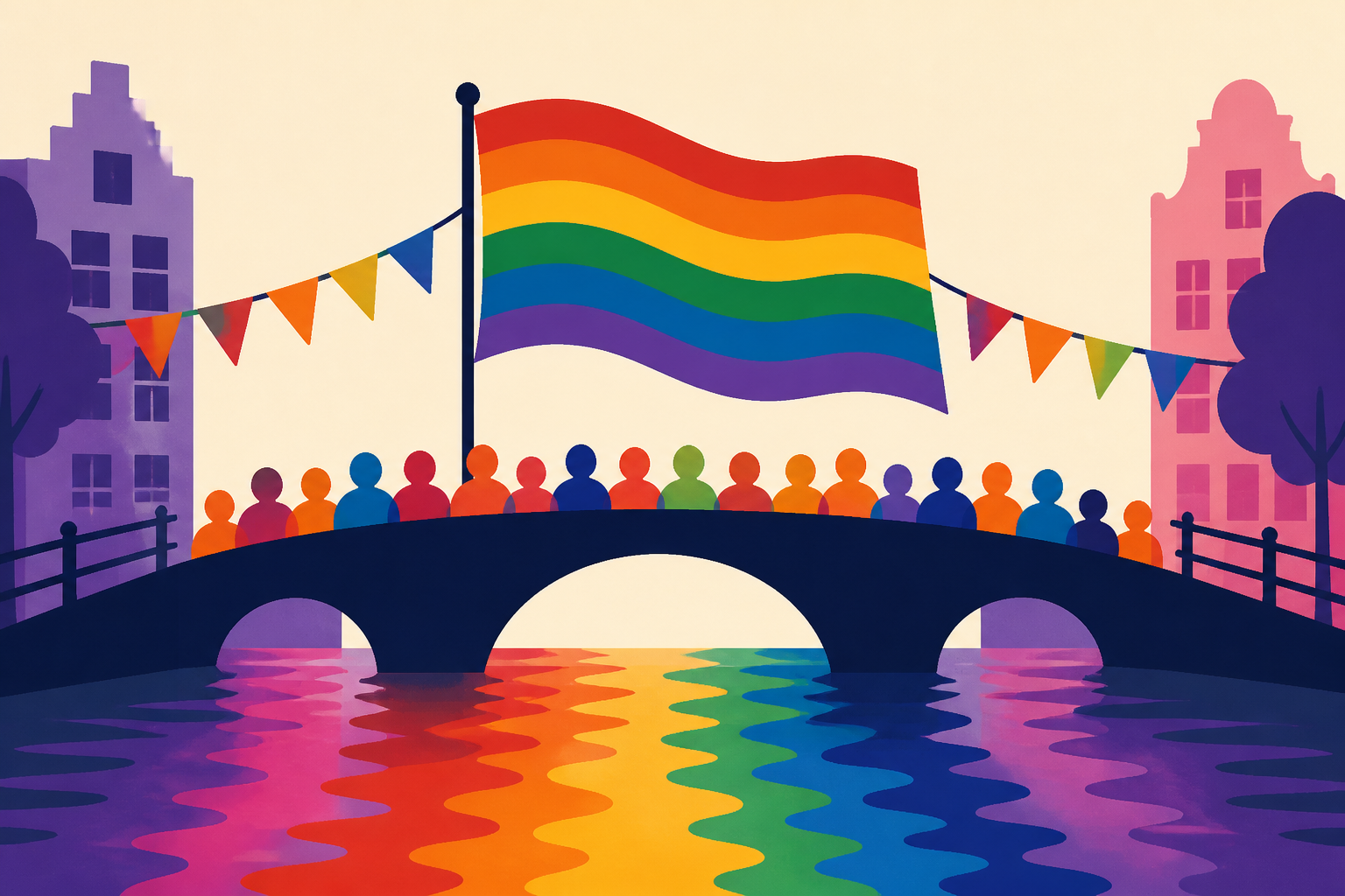 Thousands gather at Amsterdam canals for vibrant Pride festival