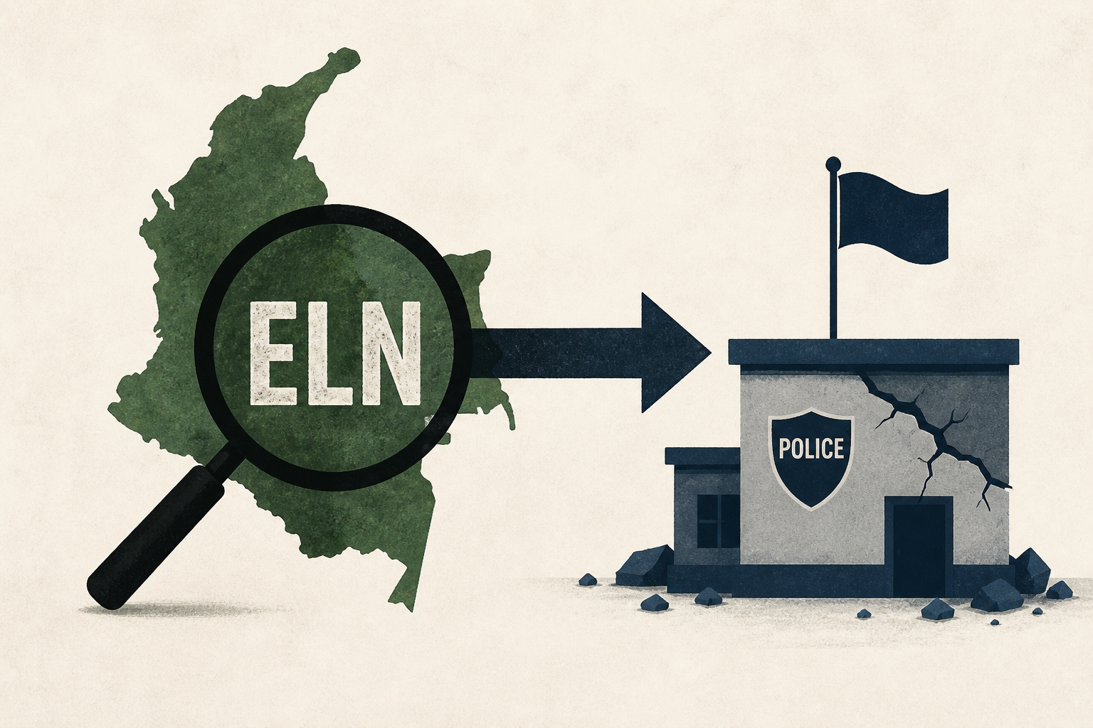 Colombia's government blames National Liberation Army for attack on police base