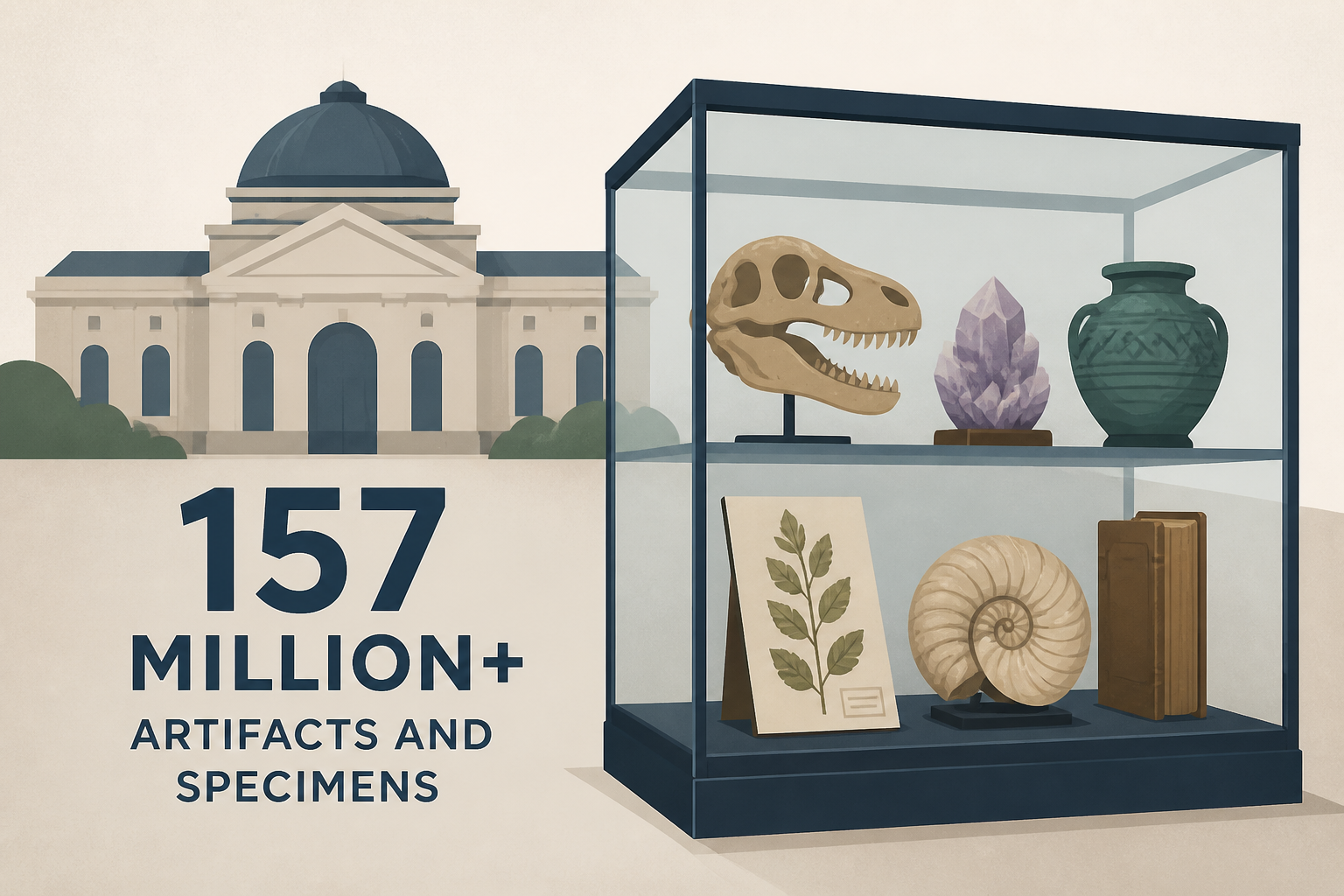 Smithsonian Institution houses over 157 million artifacts and specimens
