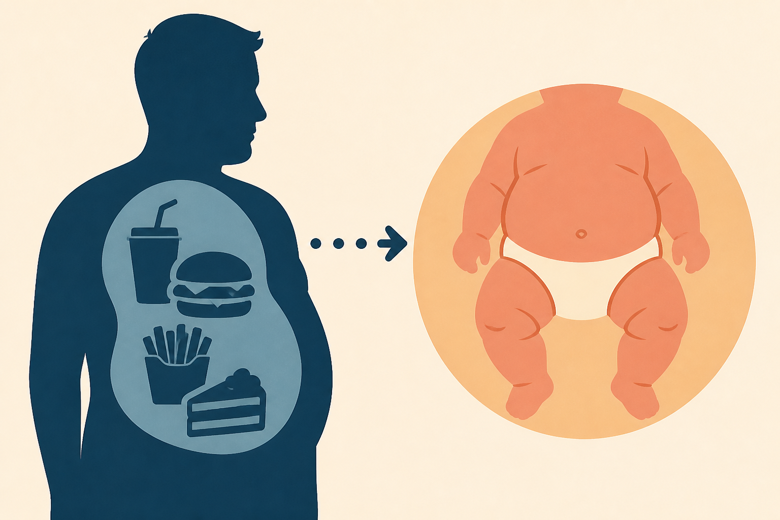 Baby has fat thighs and jelly belly? Dad's diet may be to blame