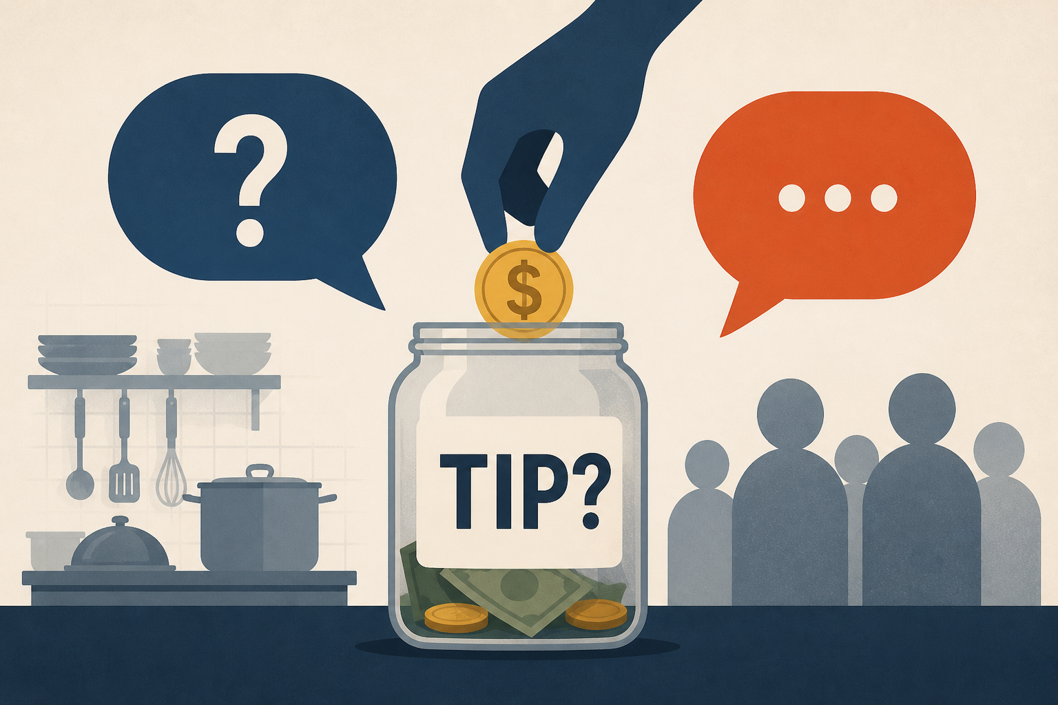 Customer sparks massive debate about tipping kitchen staff