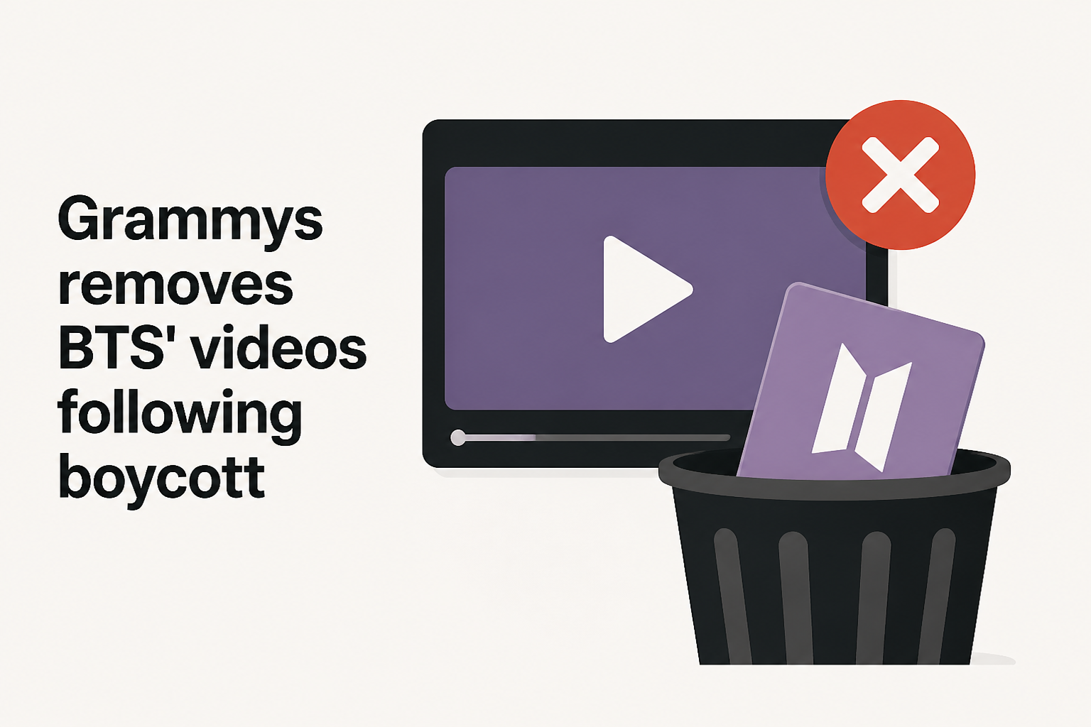 Grammys removes BTS' videos following boycott