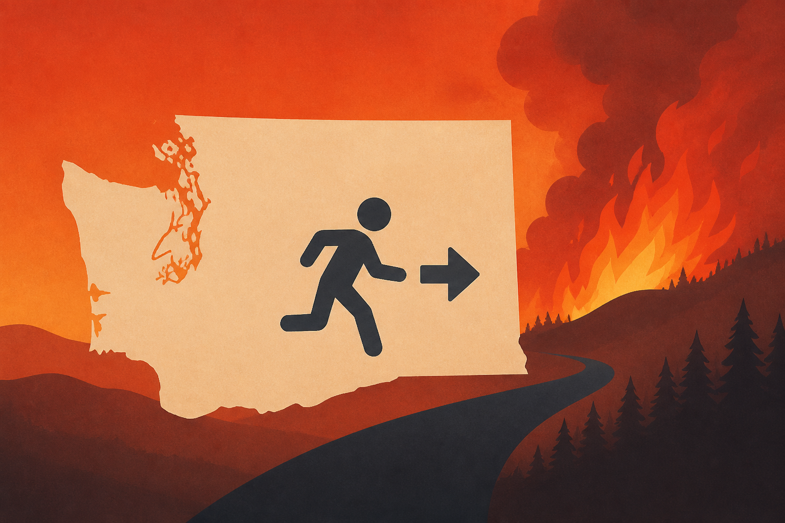 Fires in eastern Washington state force 60,000 people to evacuate