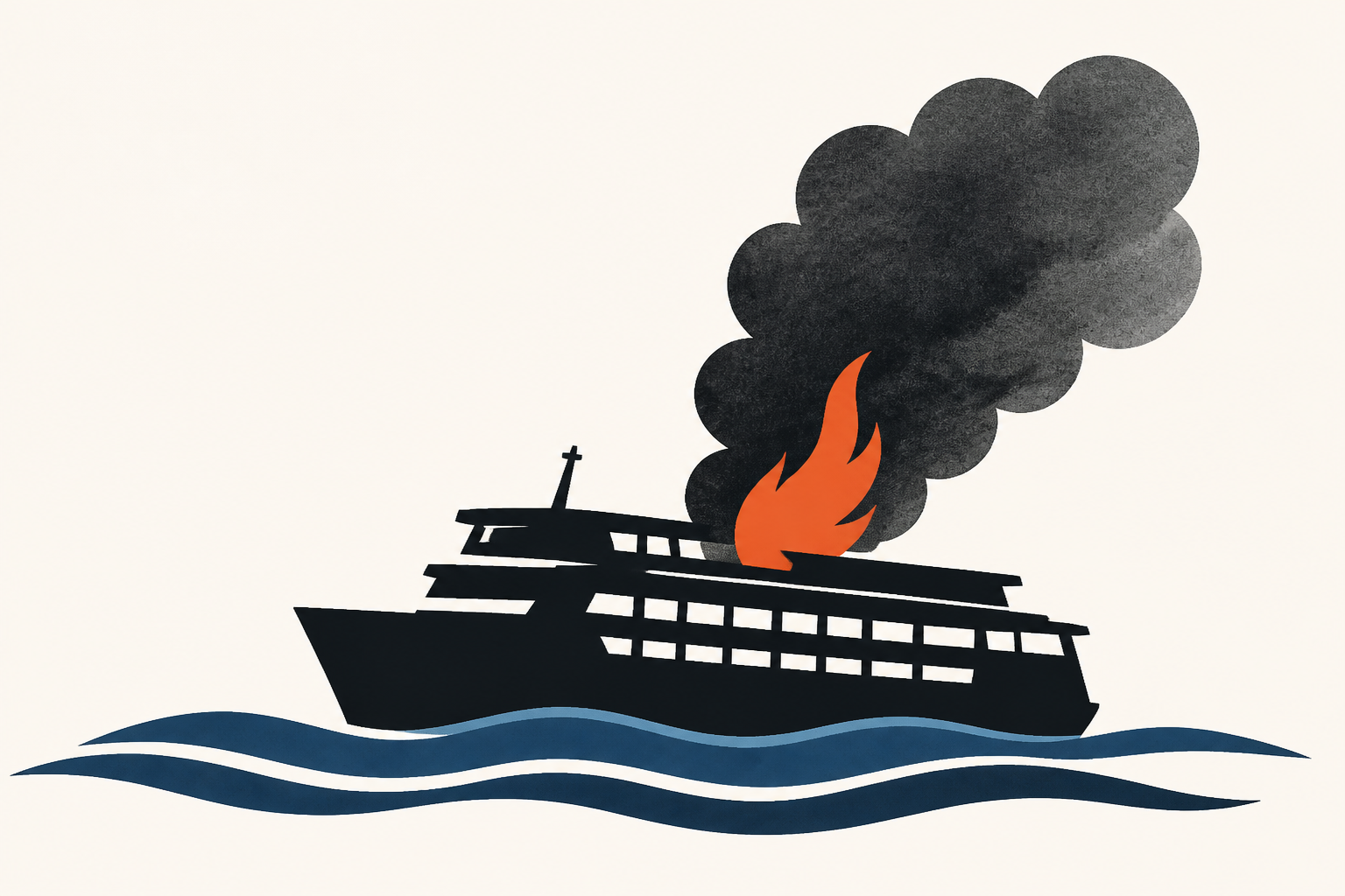 Indonesian passenger ferry fire kills 5 and leaves 41 missing