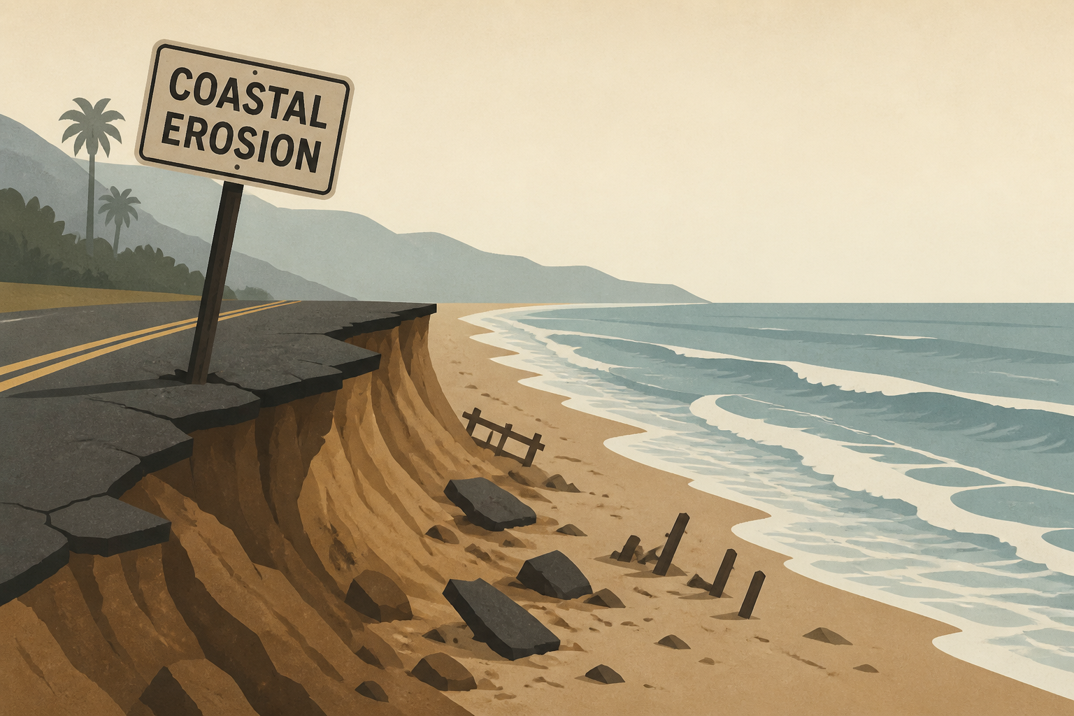 Pictures show Malibu beach destroyed by sudden coastal erosion