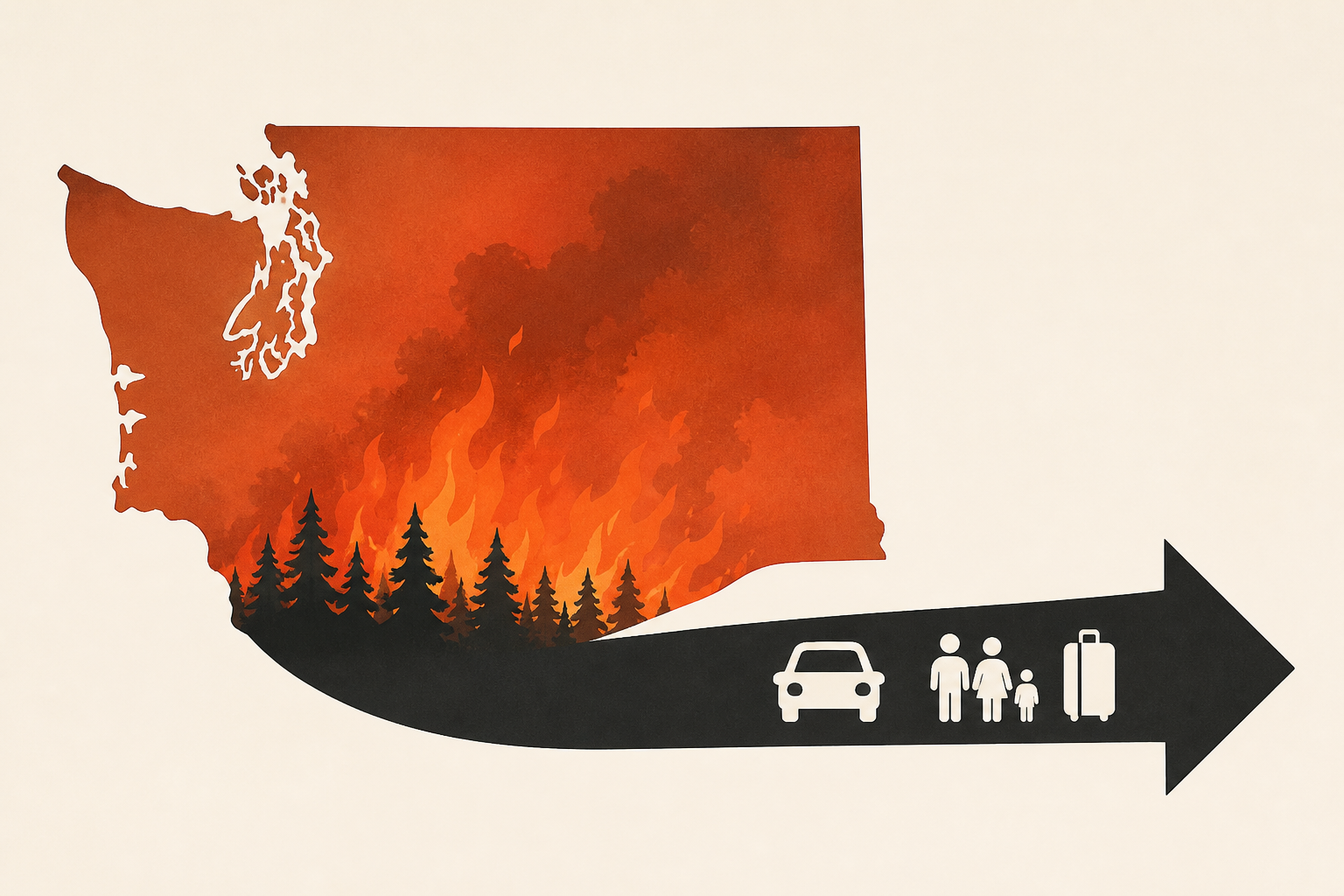 More than 600 structures lost as tens of thousands evacuate in Washington state wildfires