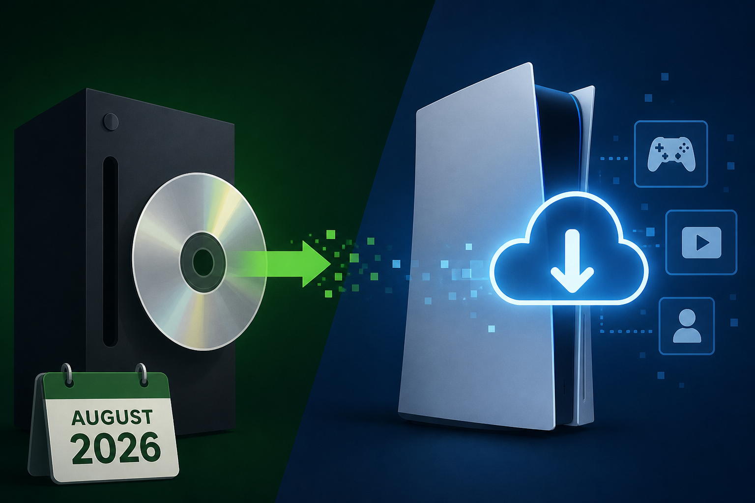Xbox Leaked Email Pins Disc-to-Digital Launch for August 2026, as PlayStation Barrels Toward All-Digital Future