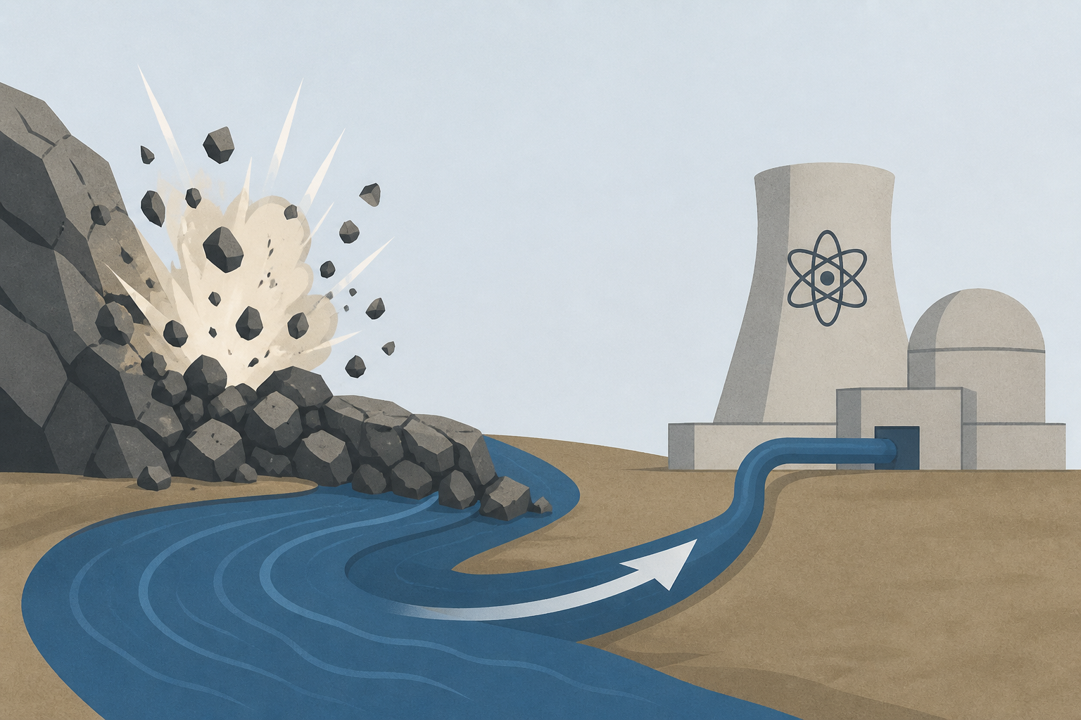 Romania blasts rock to divert water from drought-hit Danube to nuclear reactor