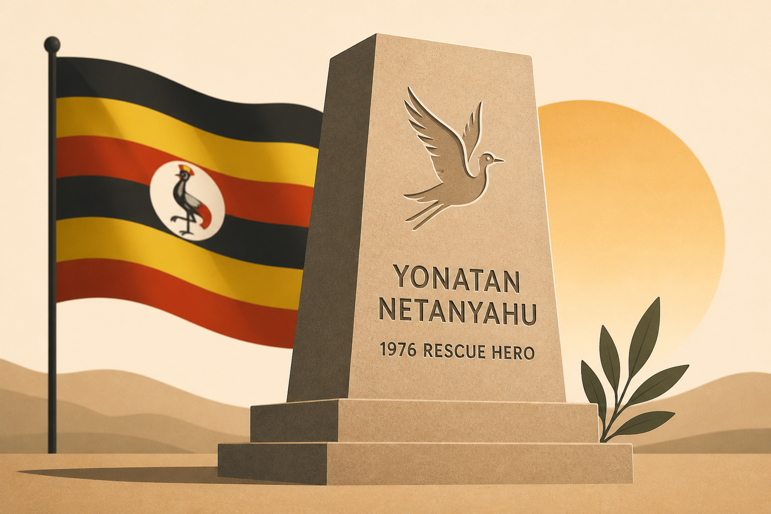 Uganda unveils monument to Yonatan Netanyahu, honoring 1976 rescue hero