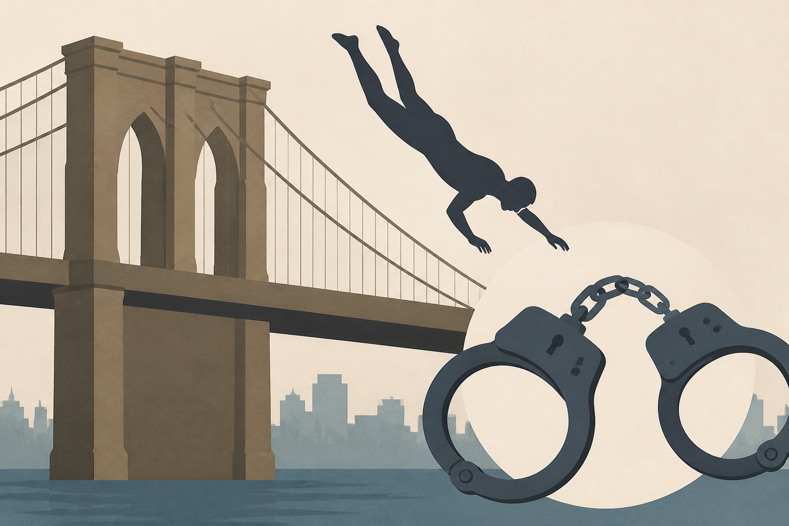 Naked man who jumped off Brooklyn Bridge and survived is arrested and charged