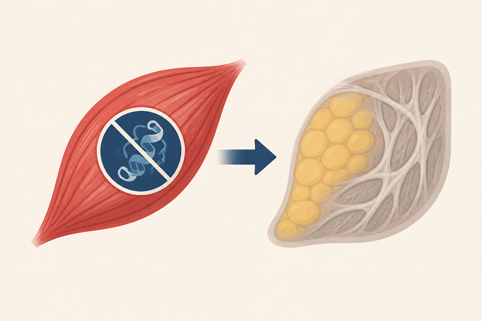 Without this protein, damaged muscle turns to fat and scar tissue