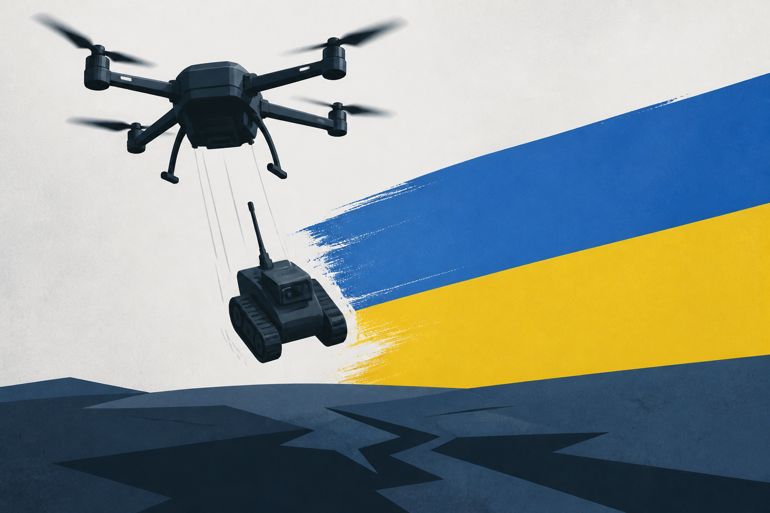 Ukraine Carries Out Aerial Assaults Dropping Robots From Drones
