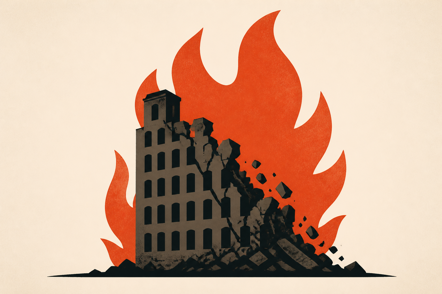 Fire Collapses All Eight Stories of Vacant Centennial Mills
