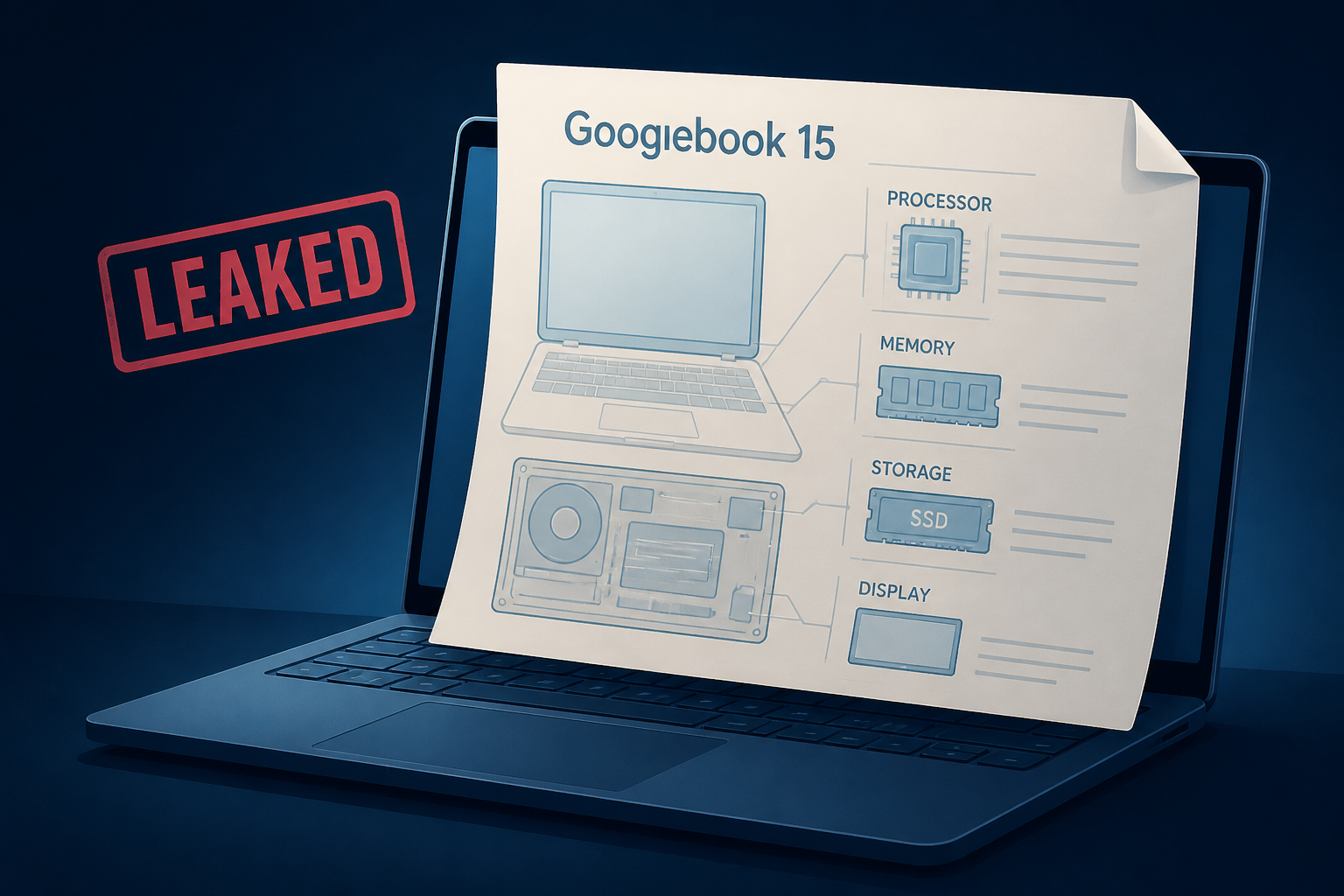 Leaked images of Lenovo's Googlebook 15 reveal hardware details