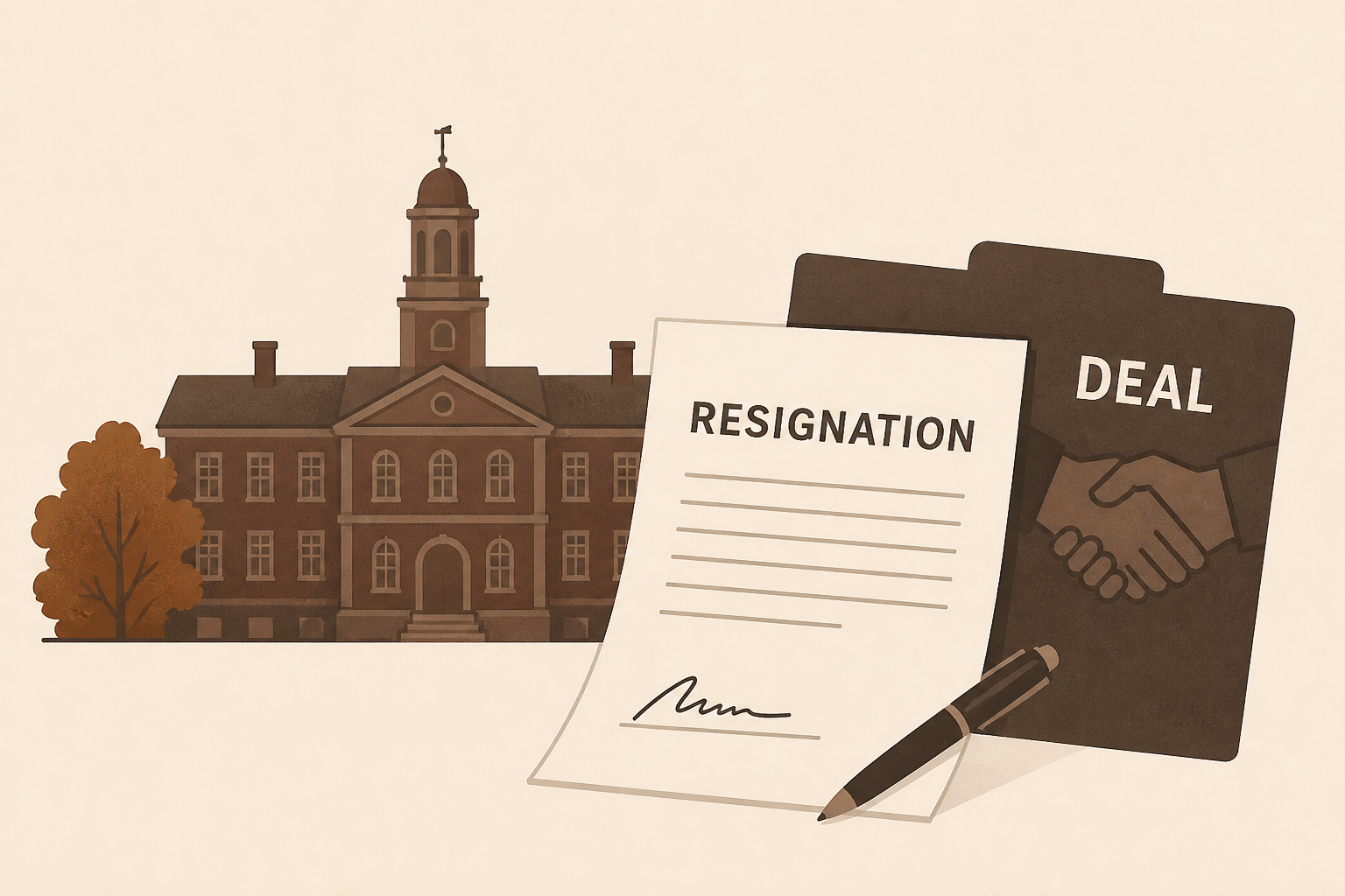 Brown’s President Will Resign After a Tenure That Included Trump Deal