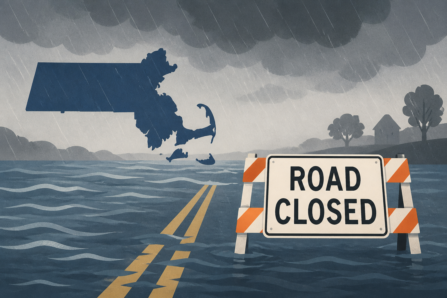 Flooding leaves Massachusetts roads impassable as severe storms move through