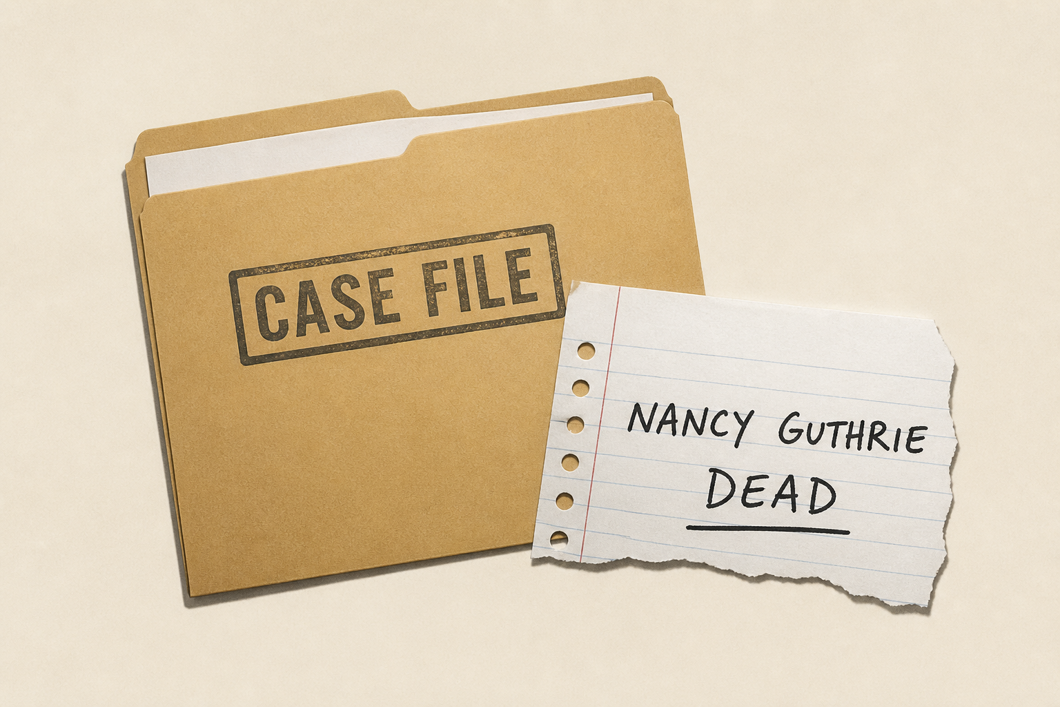 The sheriff in the Nancy Guthrie case said he didn't have a note indicating she was dead. But he did.