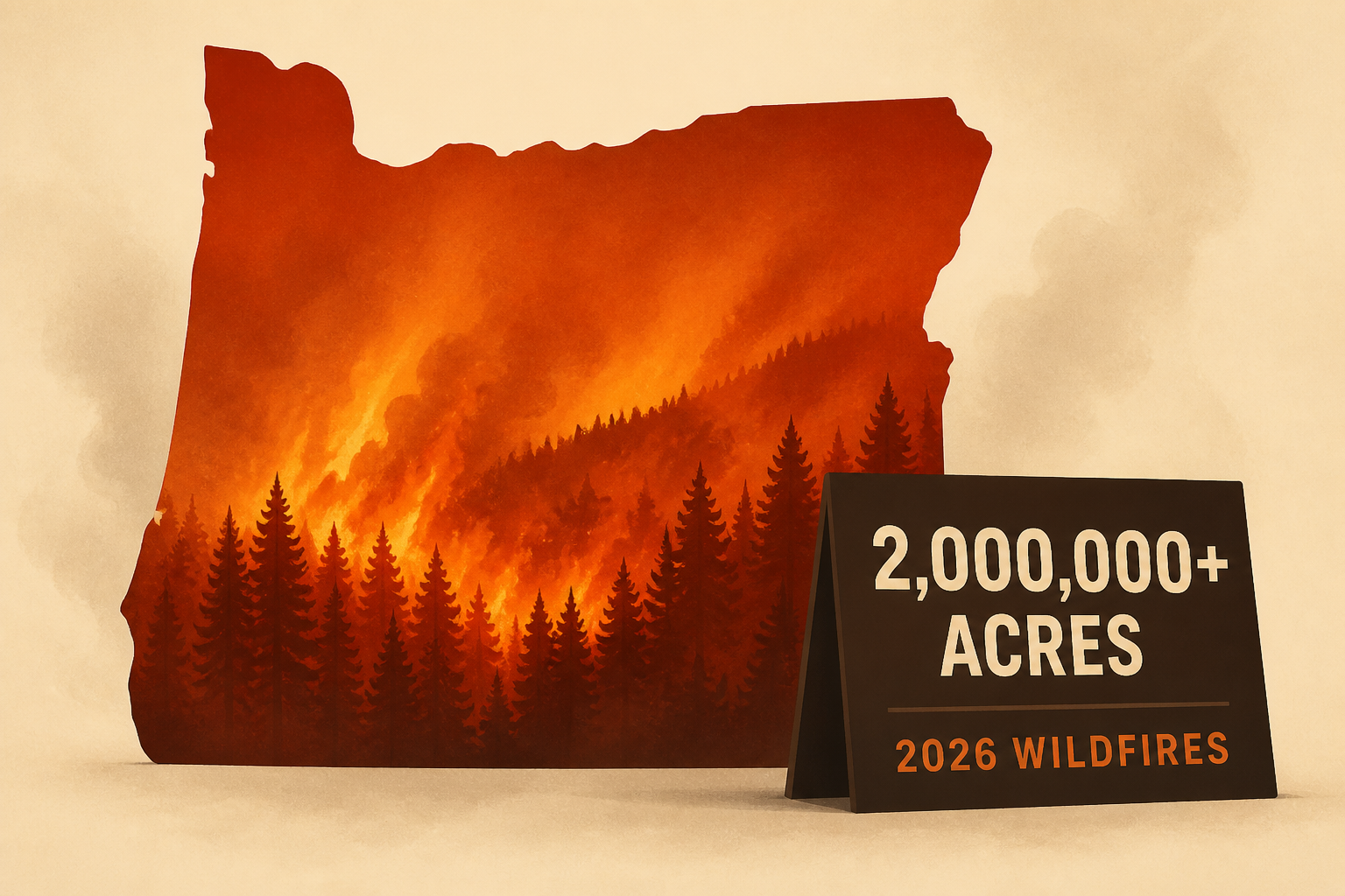 Oregon nears all-time wildfire acreage record as 2026 fires top 2 million acres