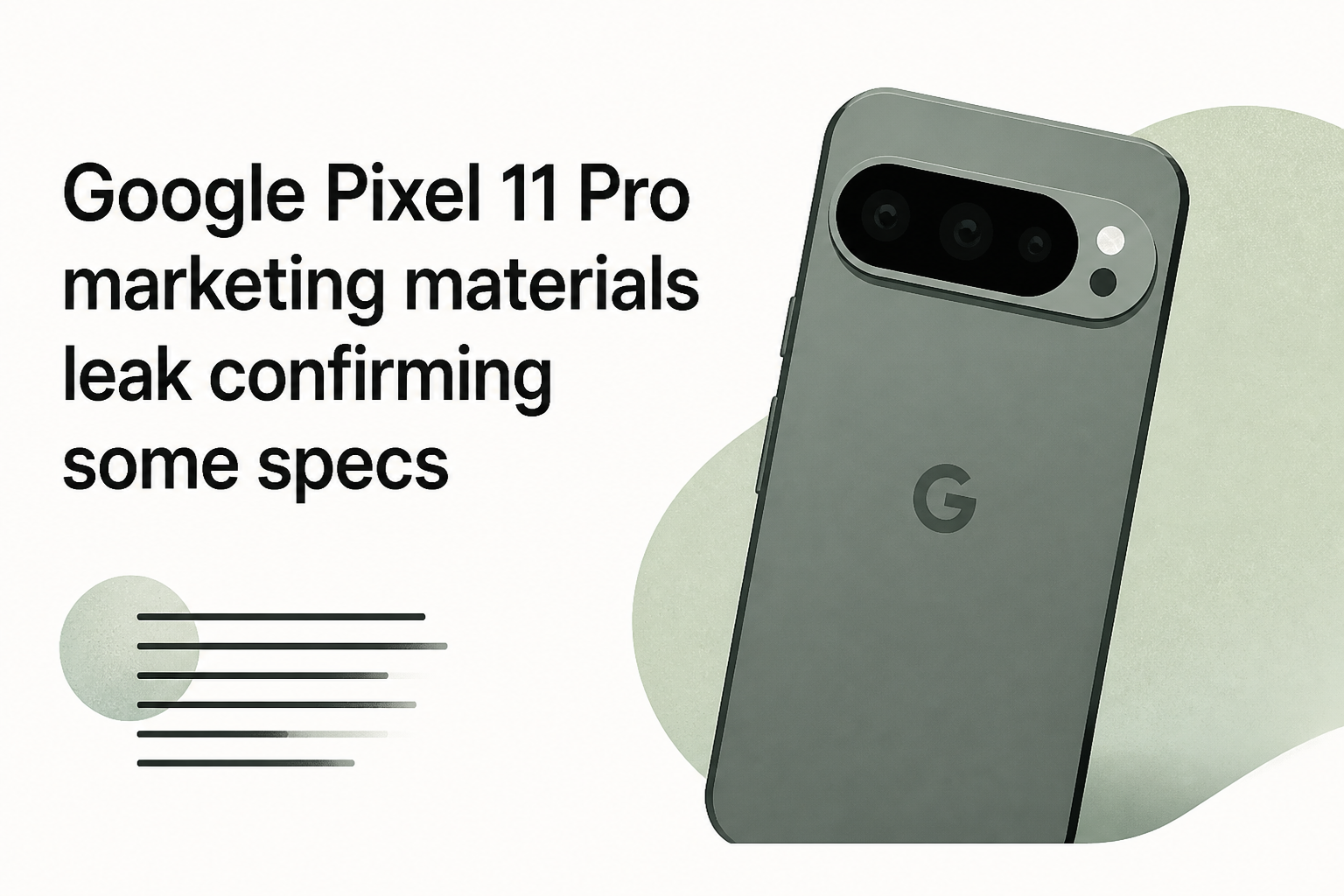 Google Pixel 11 Pro marketing materials leak confirming some specs