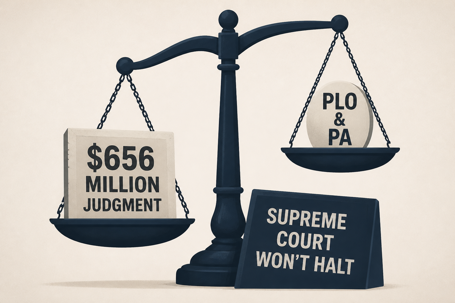 Supreme Court won't halt $656 million judgment against the PLO and Palestinian Authority