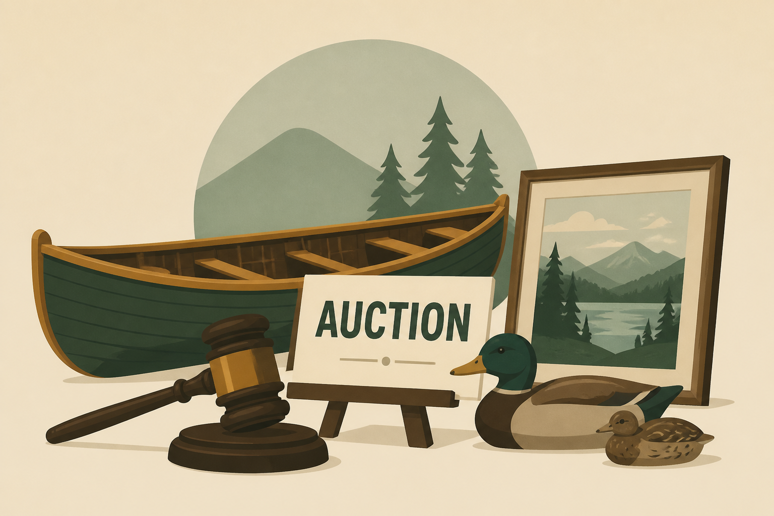 Whitney Park auction features Adirondack guideboats, art, duck decoys, and more