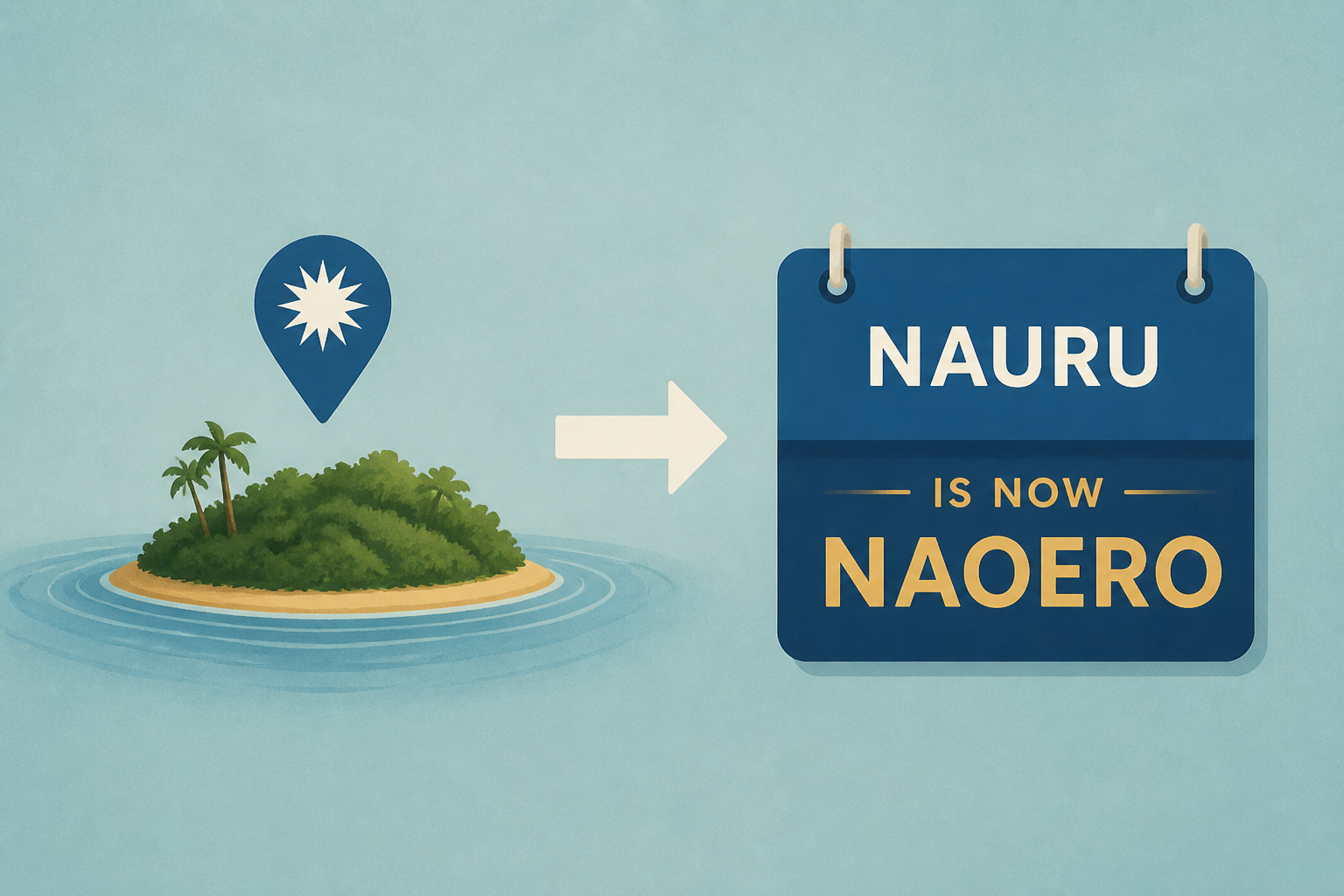 Nauru, the world's 3rd-smallest country, changes its name to Naoero