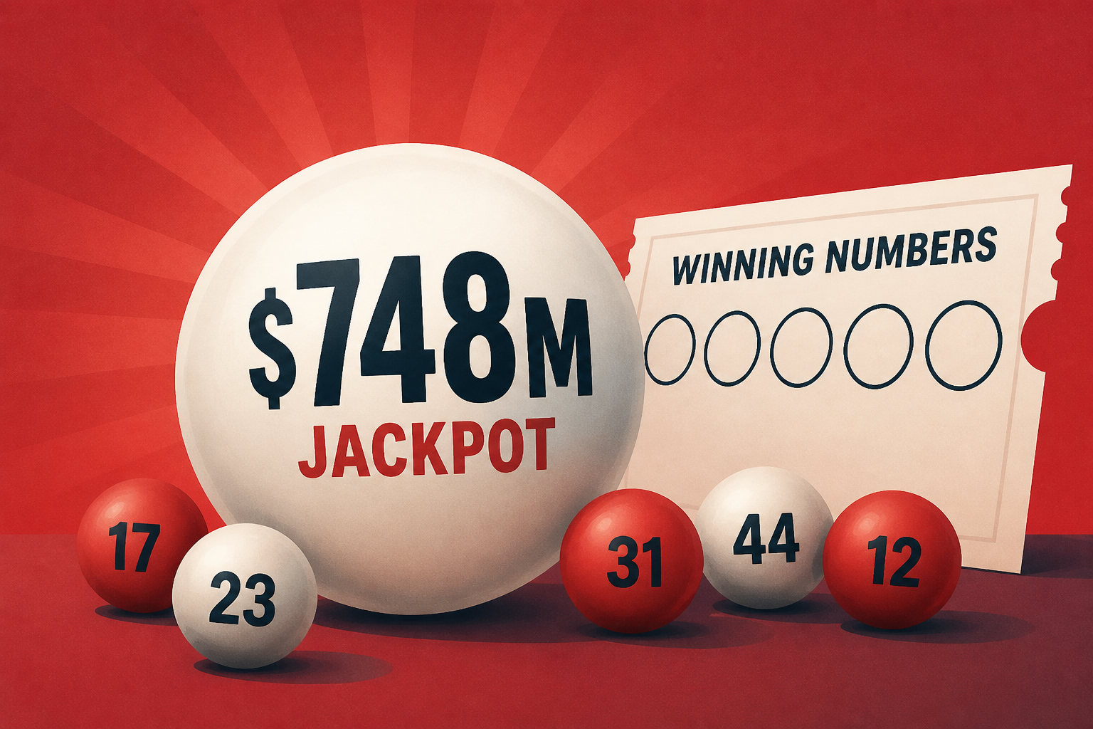 Powerball jackpot hits $748M. Check Monday's winning numbers