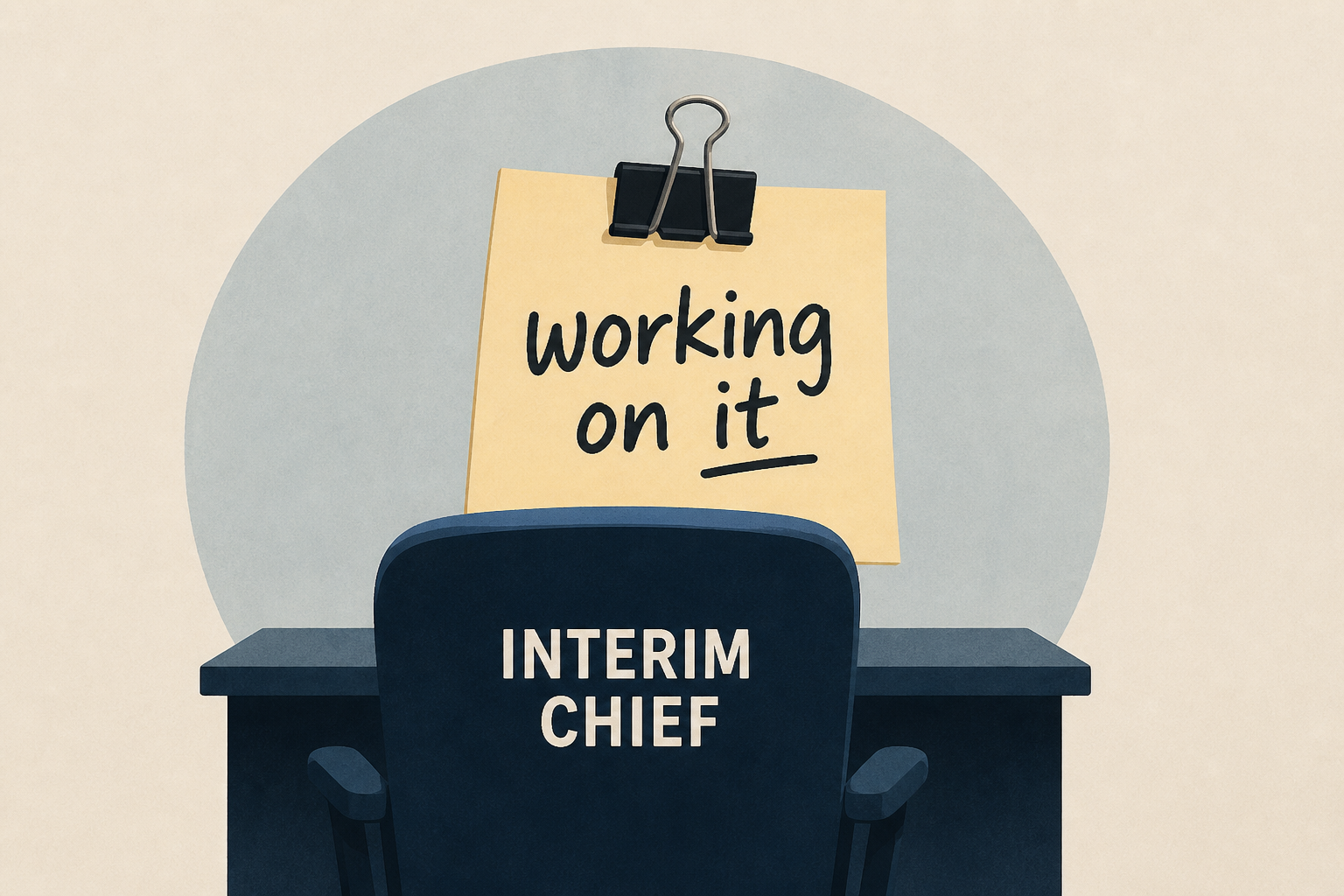 interim chief 'working on it'