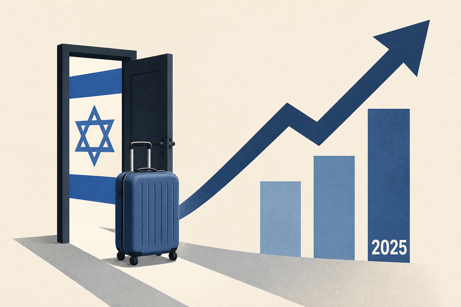 Record Israeli emigration continued for third consecutive year in 2025, study finds