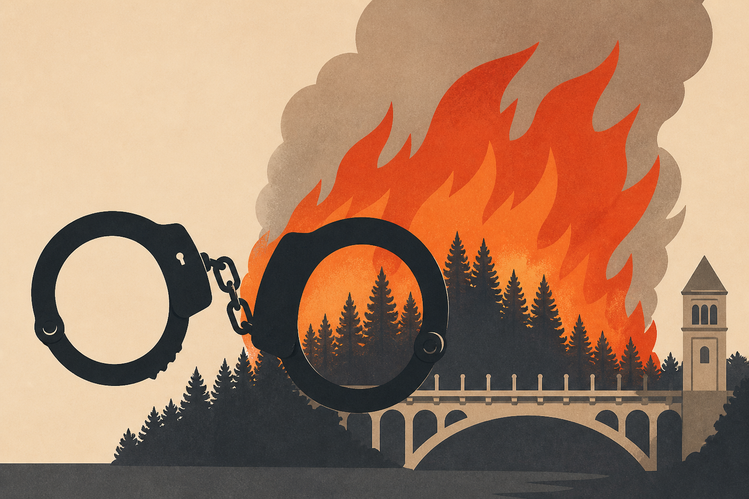 Man Arrested on Suspicion of Arson in Spokane Wildfire