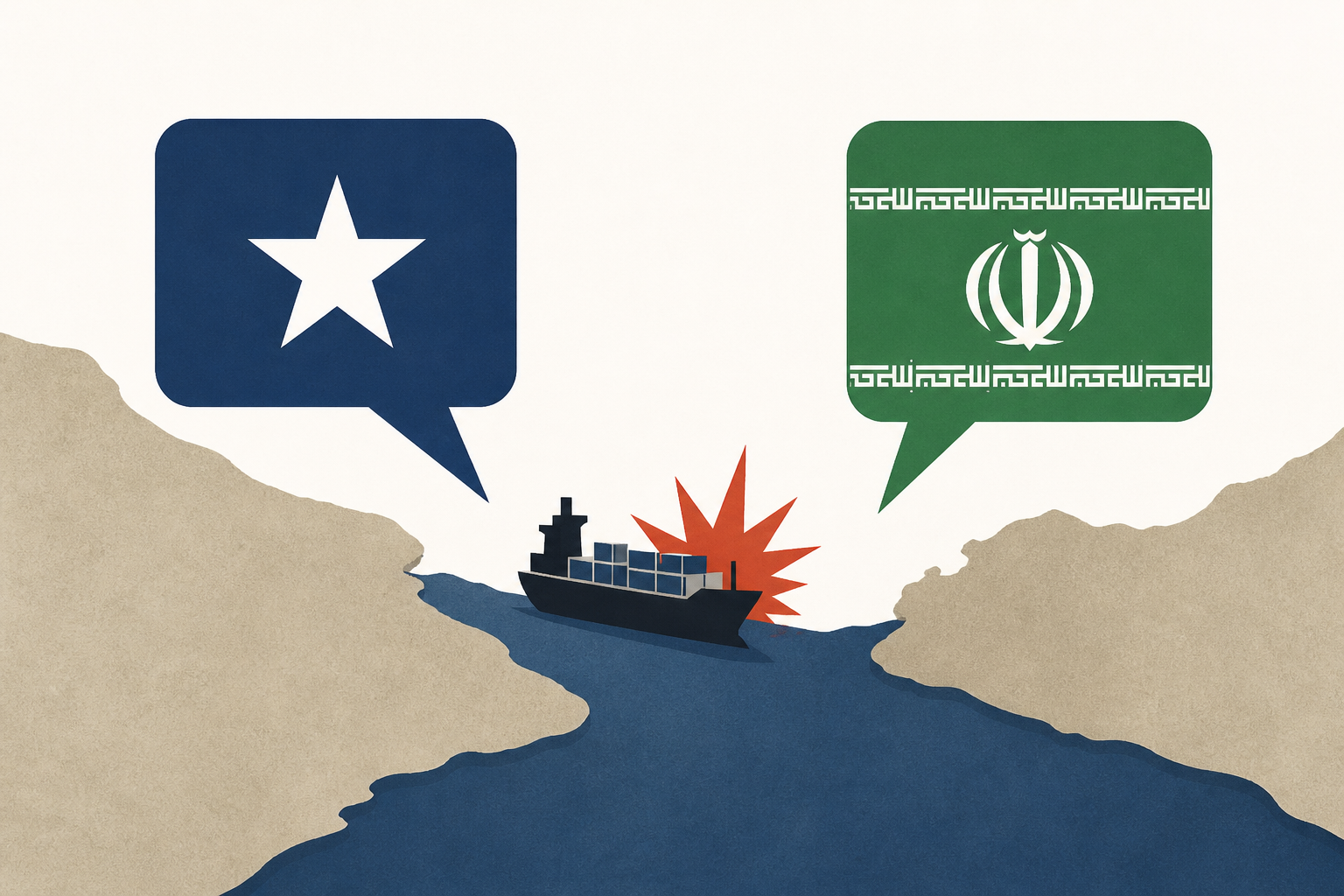 Trump and Iran clash over Strait of Hormuz talks as cargo ship is attacked