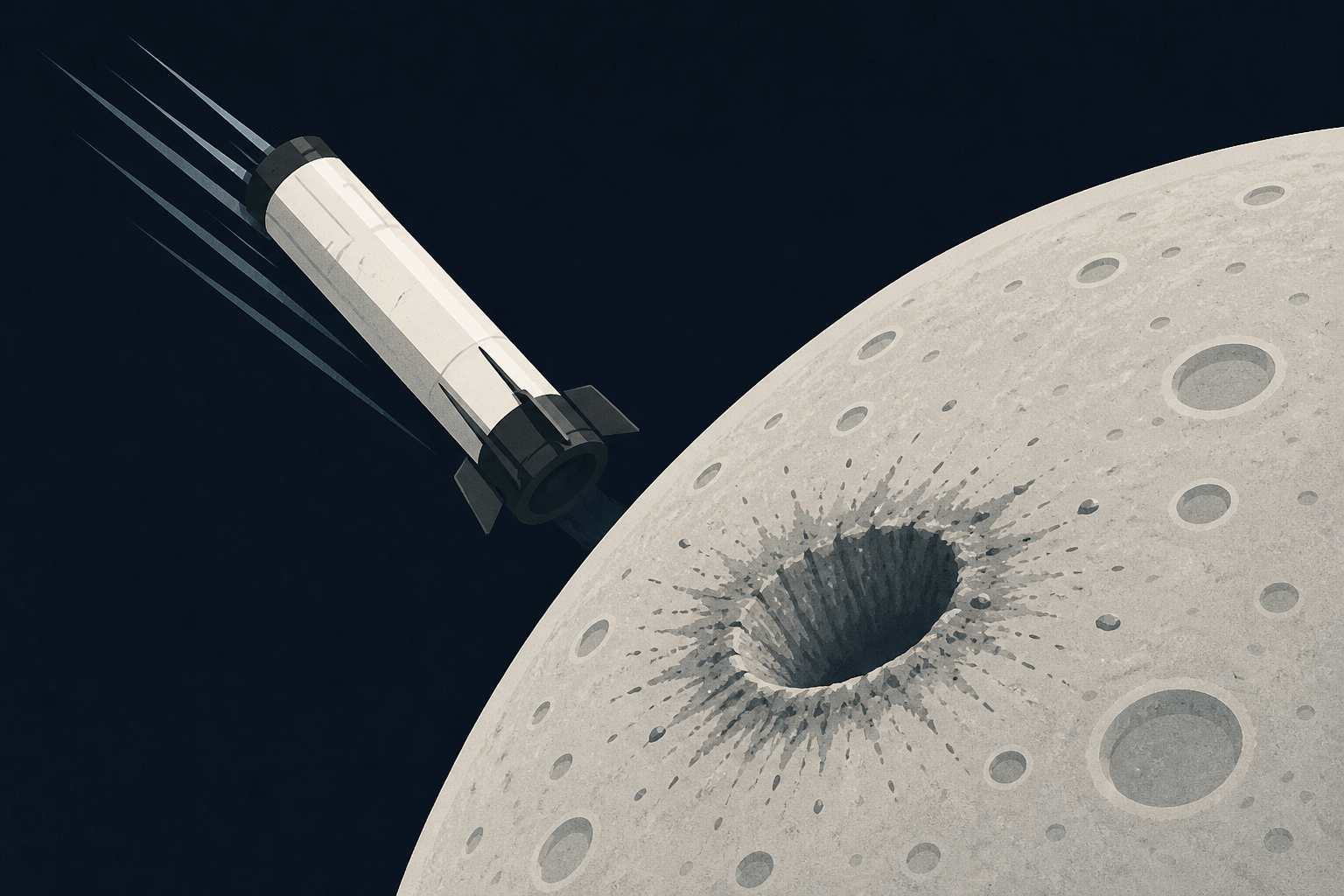 SpaceX rocket booster is on a 5,400-mph collision course with the moon, expected to leave crater 16 feet deep