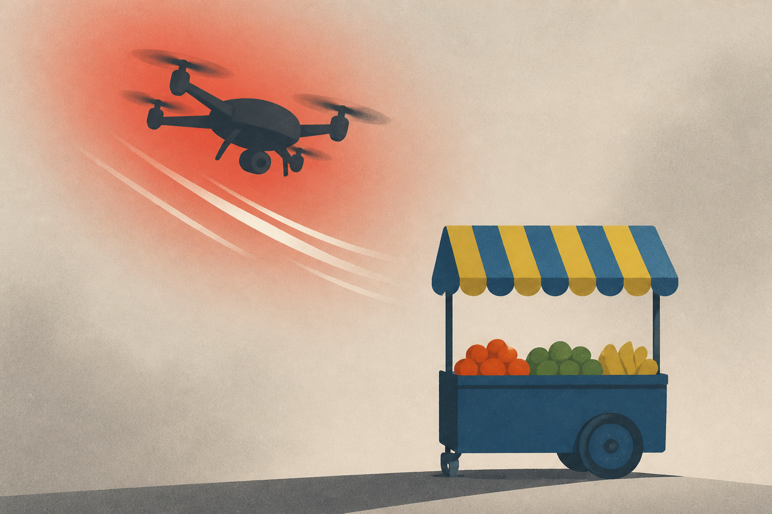 Video shows Russian drone chasing Ukrainian street vendor in 'human safari' attack