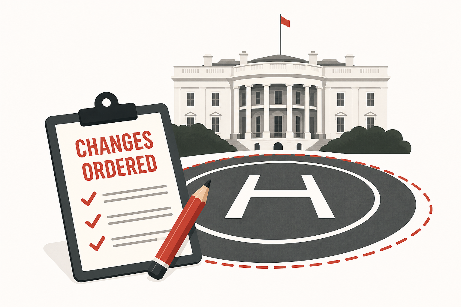 ‘Dissatisfied’ Trump Orders Changes To White House Helipad