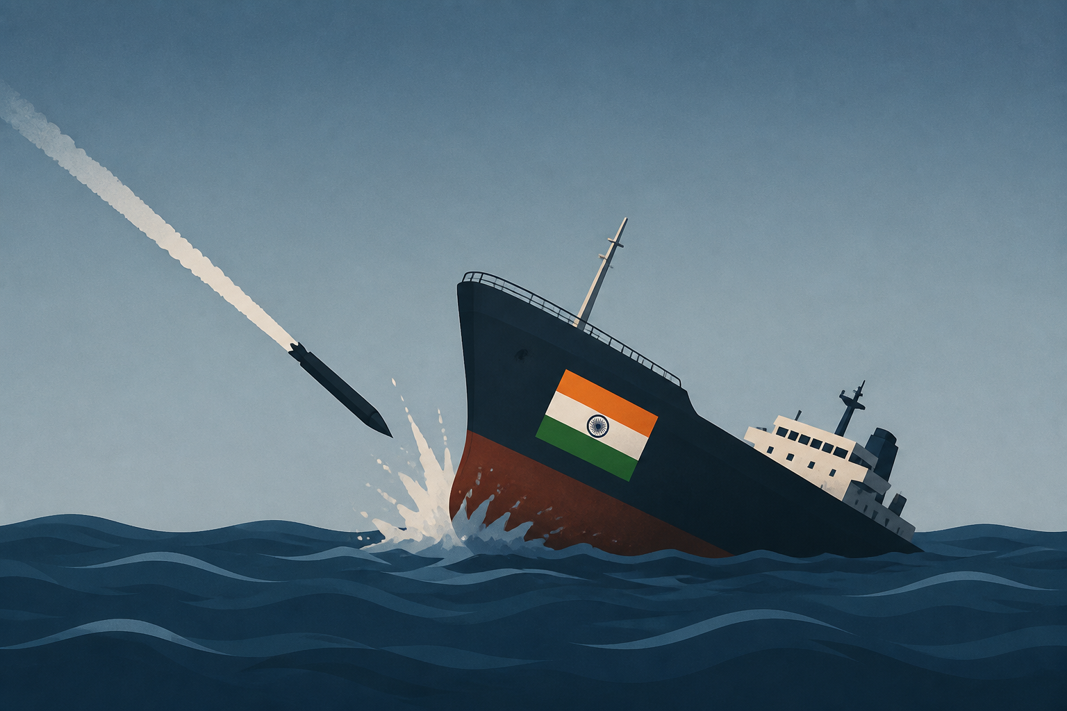 Projectile sinks Indian-flagged ship off Yemen coast